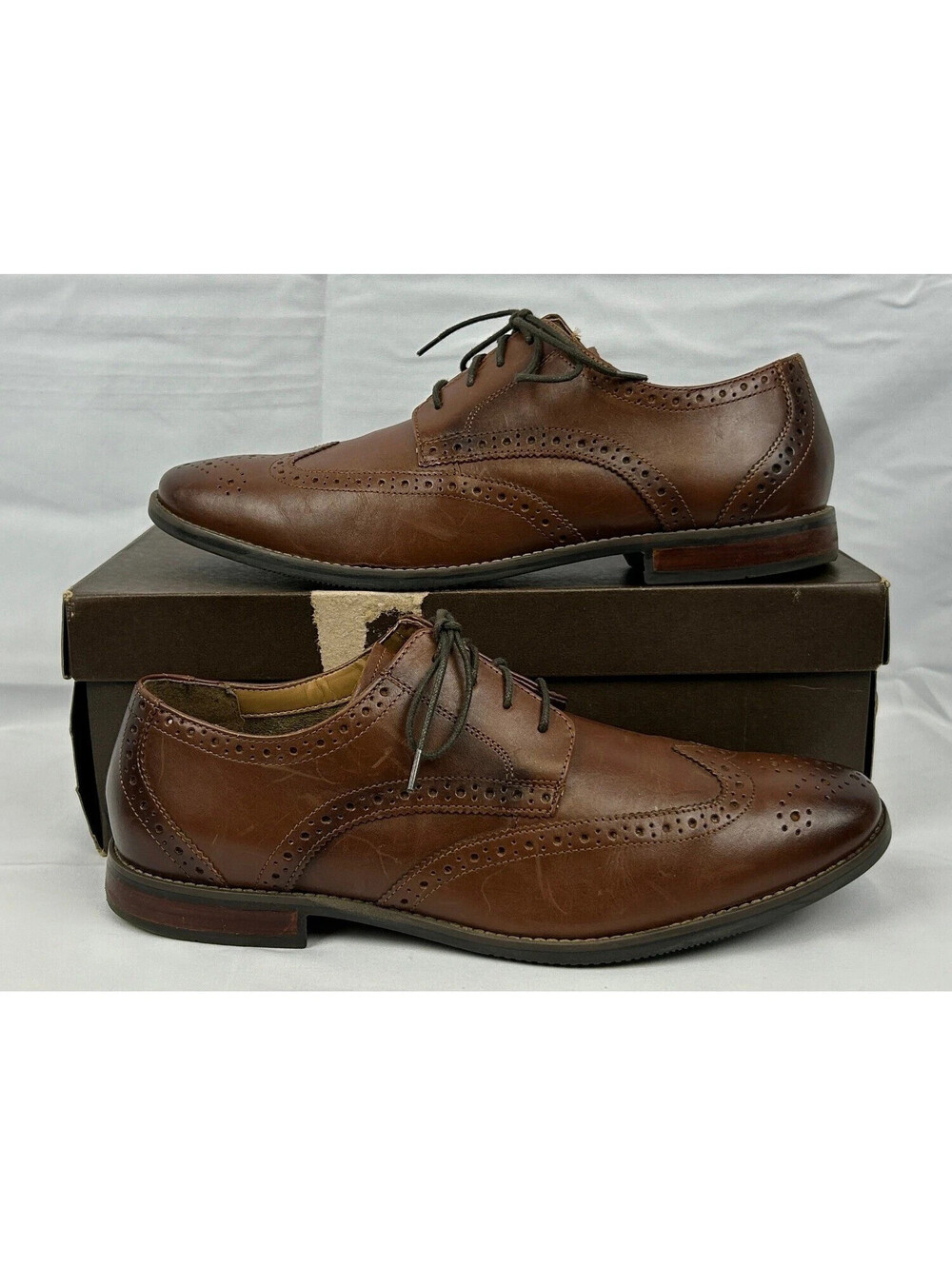 Florsheim Matera Wingtip Oxford Men's 12 D Cognac Leather Dress Shoes 11839-221
